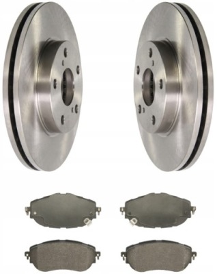 Тормозные диски + тормозные колодки перед toyota auris e18 2012-18 277mm фото №1