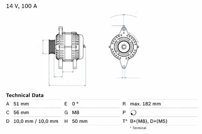 Bosch генератор opel astra f astra f classic calibra a combo minivan фото №1