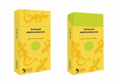 KARTECZKI ELEKTROSTATYCZNE 50SZT ZIELONE
