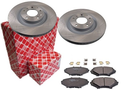 Гальмівні диски + гальмівні колодки febi перед mazda rx 8 322mm фото №1