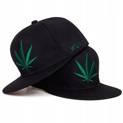 czapka z daszkiem liść marihuana cbd konopie