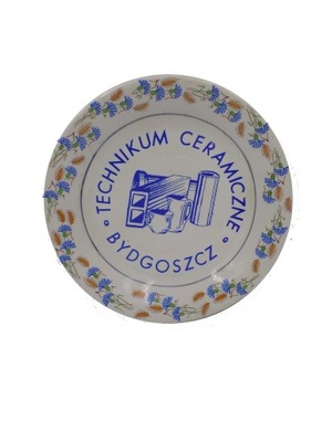 talerz pamiątkowy Technikum Ceramiczne Bydgoszcz