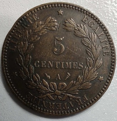 1609 - Francja 5 centymów, 1897