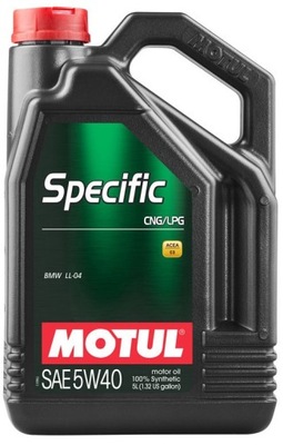 SYNTETYCZNY МАСЛО MOTUL SPECIFIC CNG/LPG 5W40 5L