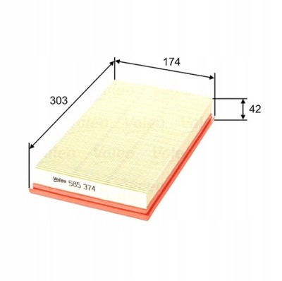 Фільтр повітря valeo do nissan tiida фото №1