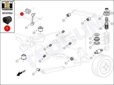 Tedgum 00747924 подвеска, стабилизатор фото №1