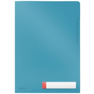 Folder A4 z kieszonką na etykietę niebieski LEITZ