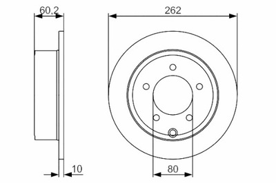 BOSCH DISKAI STABDŽIŲ 2SZT. PRIEK. CHRYSLER 200 SEBRING DODGE AVENGER 