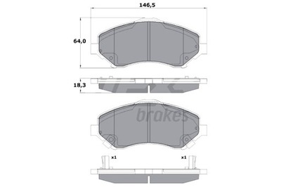 TOMEX BRAKES ZAPATAS DE FRENADO FIAT FREEMONT 11- PARTE DELANTERA  