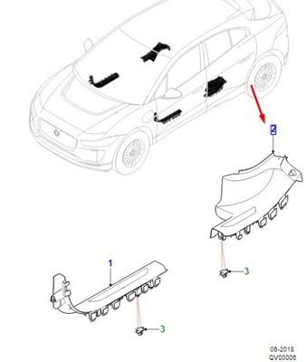 Jaguar i-pace x590 rear правий treadplate t4k9677lkp original фото №1