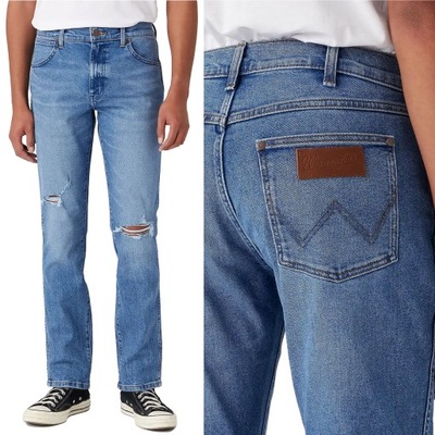 Wrangler LARSTON SLIM TropicThunder DZIURY W34 L32