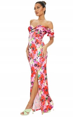 PRETTYLITTLETHING SUKIENKA MAXI W KWIATY XS