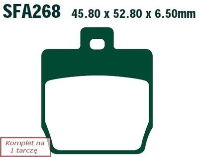 КОЛОДКИ ГАЛЬМІВНІ EBC SFA268HH SKUTEROWE (КОМПЛЕКТ. NA 1