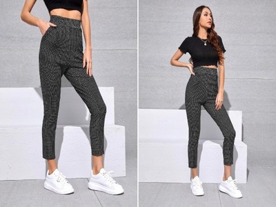 SHEIN LEGGINSY CZARNE PASKI KLASYCZNE