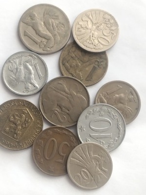 Zestaw monet Czechosłowacja