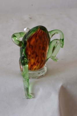 Szkło Murano GLASS - ŻABA ŻABKA SZKLANA FIGURA