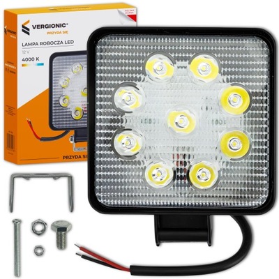 FARO EN FUNCIONAMIENTO DIODO LUMINOSO LED HALÓGENO EN FUNCIONAMIENTO ANTINIEBLA DE DIODOS LUMINOSOS DE AUTOMÓVIL 9W  