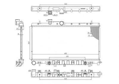 Радіатор wody 611 910 hart subaru impreza фото №1
