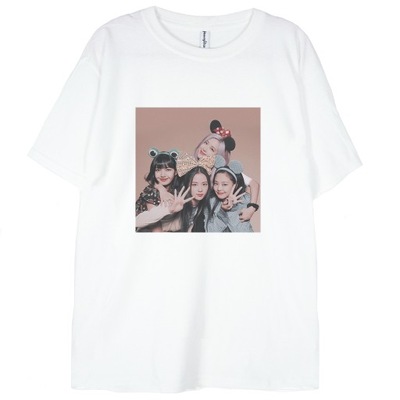 T-shirt Blackpink k-pop biała koszulka M