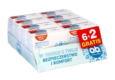 O.B. ProComfort Ultimate Tampony Super 8 sztuk