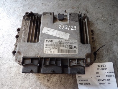 PEUGEOT 206 COMPUTADOR 0281012525 9661728580 9657699480 1039S08903 EDC16C34  