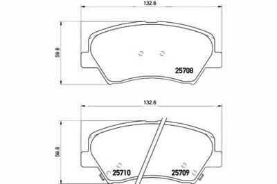 Textar 2570801 набор тормозных колодок тормозных, тормоза дисковые фото №1