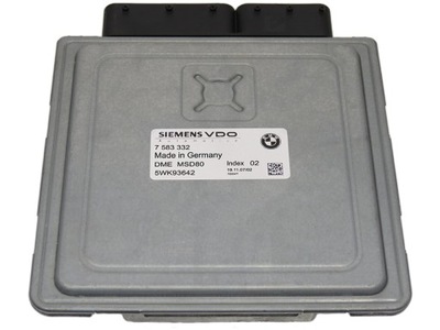 ECU BMW E90 E92 335 3.0 7583332 5WK93642 DME MSD80