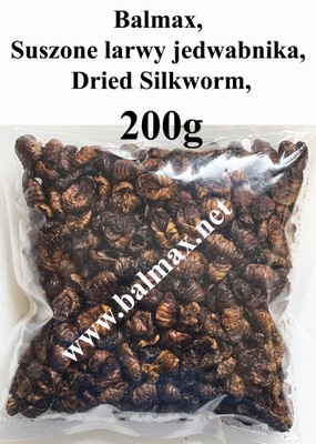 Balmax, Suszone larwy jedwabnika, Silkworm, pokarm dla gryzoni, 200g