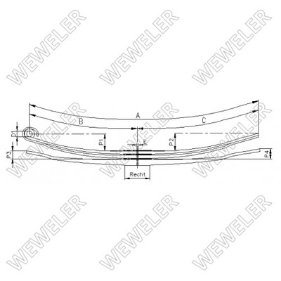 РЕССОРА VOLVO WEWELER F022T422ZA75, O.E. 3953793, 09687000