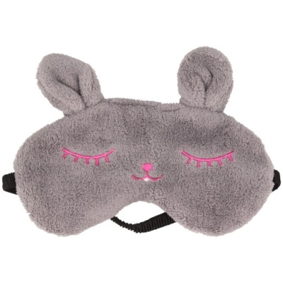 OPASKA NA OCZY DO SPANIA NA NOC SZARA Z USZAMI