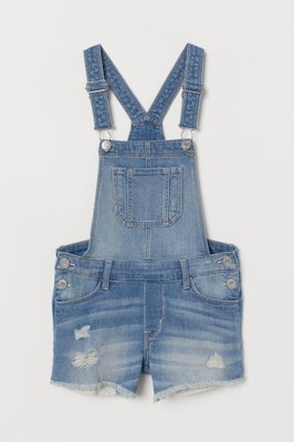 NOWE JEANSOWE SZORTY OGRODNICZKI H&M 146