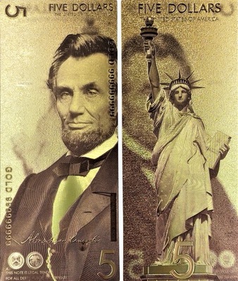 USA Prezydenci Abraham Lincoln 5 Dolarów
