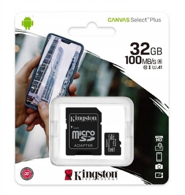 Karta microSD Kingston SDCS2/32GB 32GB +Adapter