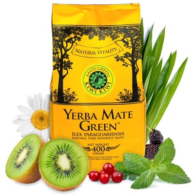 Yerba Mate Green Kiwi Kiwi 400g Despalada Sin Palo