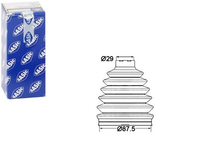 Защита шарнир renault 2,0dci 29x87,5 sasic фото №1