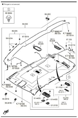 Потолок mazda cx-9 tc 2016r.-2023r. new оригинальный номер фото №1