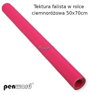 Tektura Falista w Rolce (50x70 cm) Ciemnoróżowa