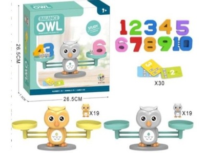 Gra Nauka Liczenia - Równoważnia Waga Szalkowa Sówka - Owl Balance