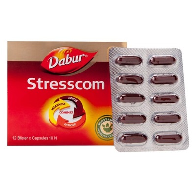 Kapsółki Stresscom na Stres Zmęczenie 10kaps Dabur