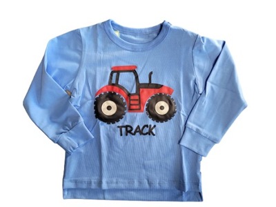 Bluzka Aipi bawełniana niebieska traktor 110