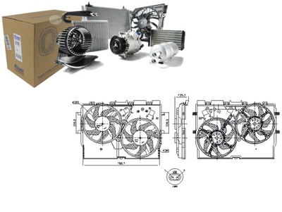 ВЕНТИЛЯТОР РАДИАТОРА Z КОРПУСОМ FIAT DUCATO 2.2D 2.3D 3.0D 07.06-