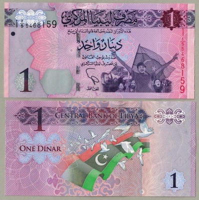 Libia 1 Dinar 2013 P-76a UNC