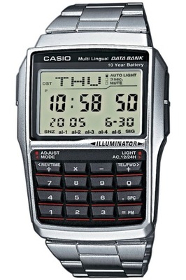 Zegarek Kwarcowy CASIO Vintage DBC-32D-1ADF z Kalkulatorem i Boxem