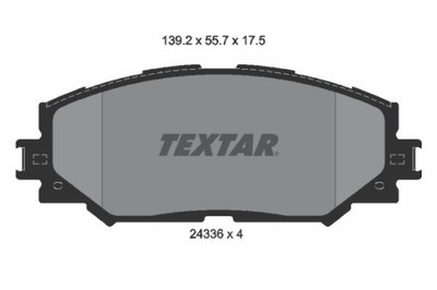 TEXTAR 2433601 ZAPATAS DE FRENADO  