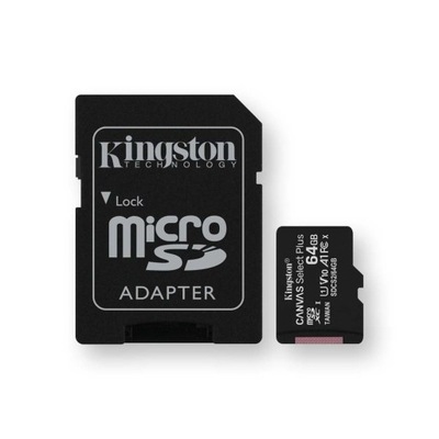 Karta pamięci Kingston Canvas 64GB + SD Adapter