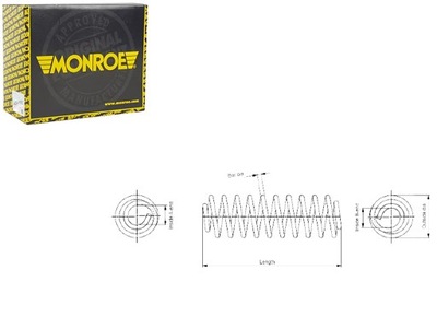 SPRING SUSPENSION FRONT L/P AUDI A3 1.6D-2.0D 05.03-03.13 MONROE  