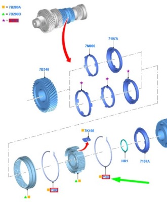 Ford ka mk3 трансмісія output вал spring 1013798 96wt-7109-ca original фото №1