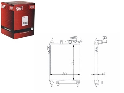 РАДІАТОР HYUNDAI GETZ 1.1-1.4 02- HART