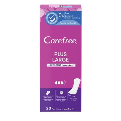 CAREFREE Plus Large wkładki higieniczne delikatny zapach 20szt