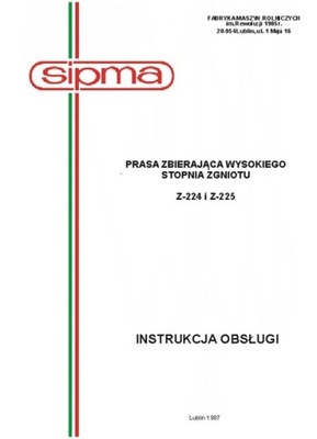 SIPMA Z-224, Z-225 - MANUAL MANTENIMIENTO  